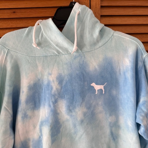 VS PINK Women’s Tie-Dye Blue Hoodie Sz S - Picture 2 of 6
